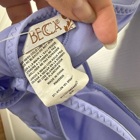 Becca Fiesta Plunge One Piece Swimsuit S - Picture 8 of 8